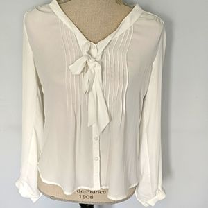 BOGO!! Forever 21 | Button Down Tie Blouse XS